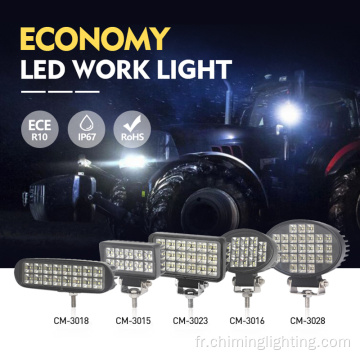 Camion UTV ATV 4,3 pouces carrés LED de conduite Lumière 27W LED OFF ROTAL ÉCLAIRAGE